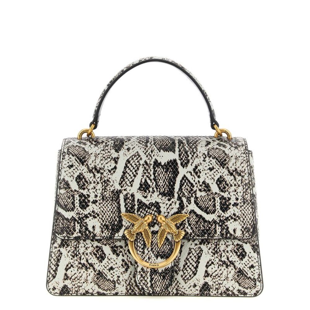 PINKO Gray Calfskin Women's Handbag